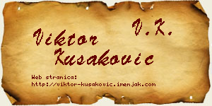 Viktor Kušaković vizit kartica